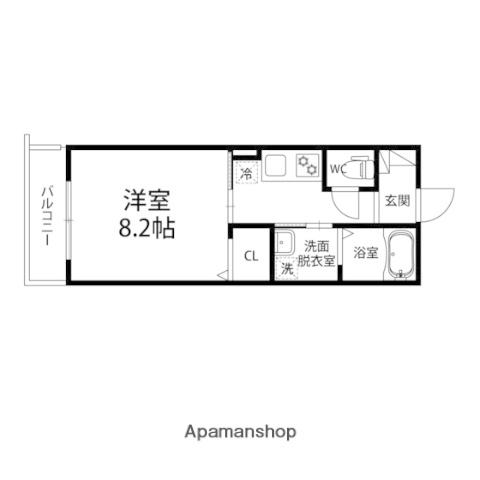 CENTURY A(1K/1階)の間取り写真