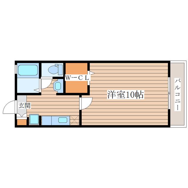 サンホームⅠ(1K/1階)の間取り写真