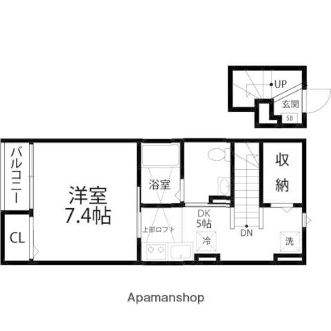 アヴァンセ水の森(1DK/2階)の間取り写真