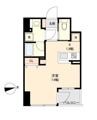 KDXレジデンス仙台駅東(ワンルーム/10階)の間取り写真