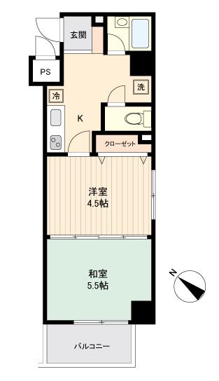 リビングステージ東仙台(2K/3階)の間取り写真