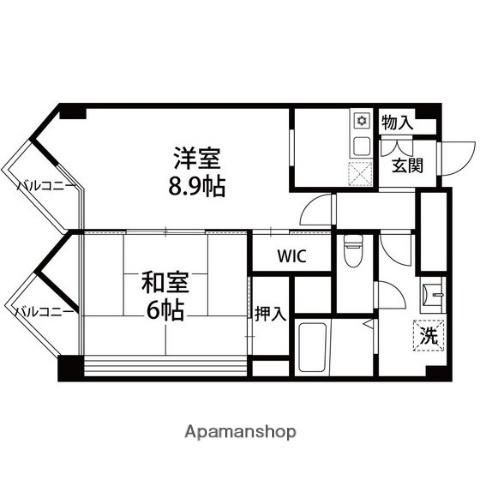 VIP仙台二日町(1LDK/8階)の間取り写真