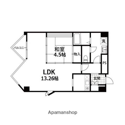 VIP仙台二日町(1LDK/9階)の間取り写真