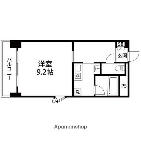 VIP仙台二日町ANNEX(1K/5階)の間取り写真