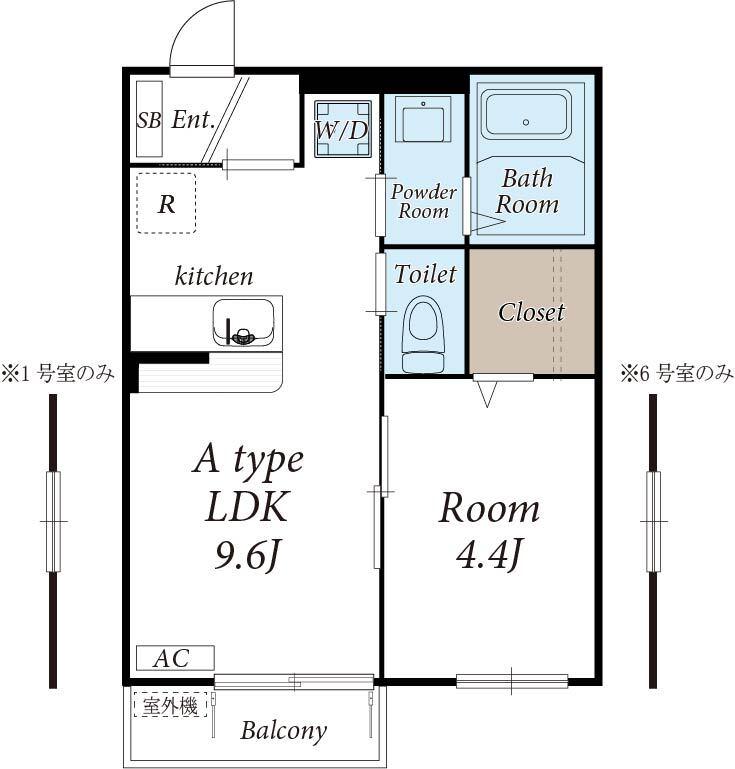 クレストⅢ(1LDK/3階)の間取り写真