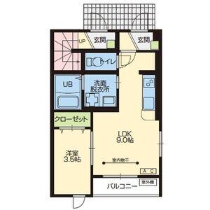 仙台市地下鉄南北線 泉中央駅 徒歩182分 2階建 築5年(1LDK/1階)の間取り写真