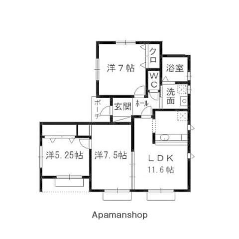 仙台市地下鉄南北線 泉中央駅 徒歩34分 1階建 築17年(3LDK)の間取り写真