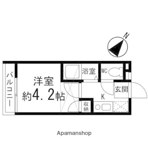 アップルハウス泉中央(1K/1階)の間取り写真