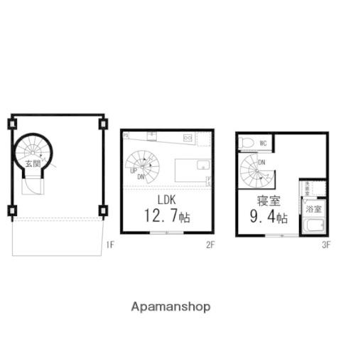 SFIDA上杉A(1LDK/2階)の間取り写真