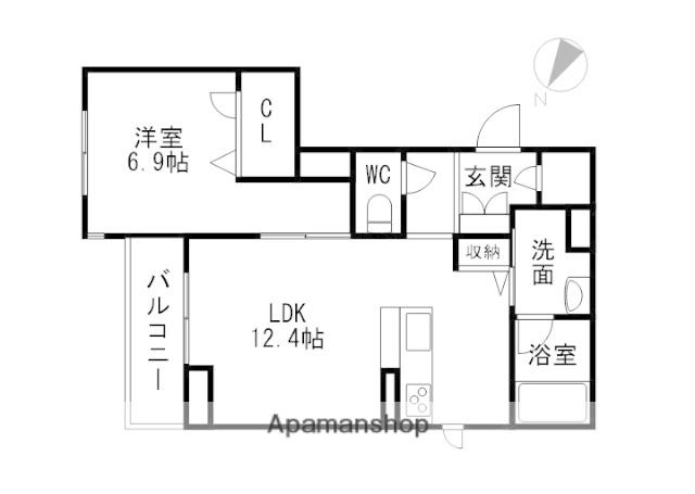 コンフォーザ立町(1LDK/3階)の間取り写真