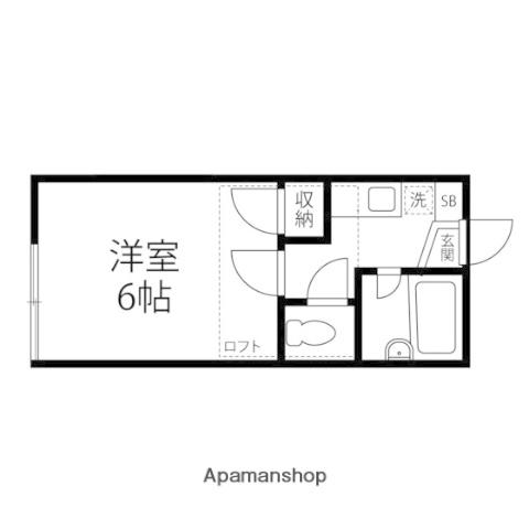 グリーンハイツM(1K/1階)の間取り写真