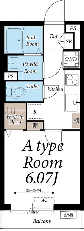 シンセーロ通町(1K/2階)の間取り写真