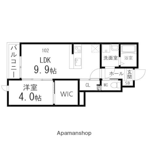 ヴィ・アンテテ(1LDK/1階)の間取り写真