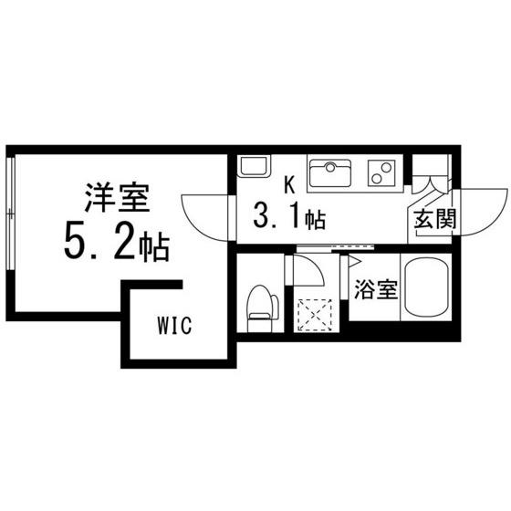 フラワーハイツA(1K/1階)の間取り写真