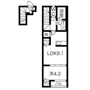 N.CREST(1LDK/2階)の間取り写真