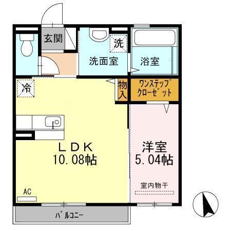 エトワール上杉(1LDK/3階)の間取り写真