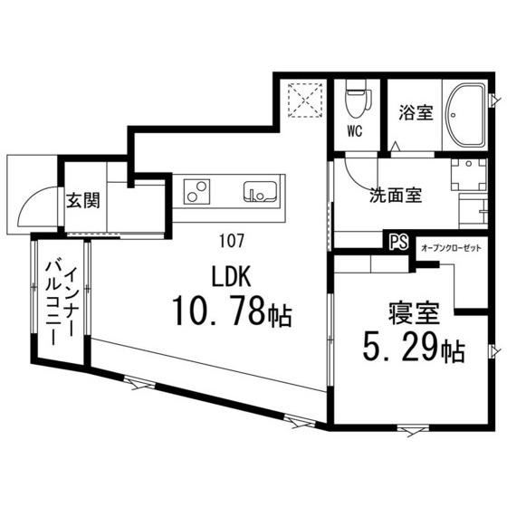 コネクト(1LDK/1階)の間取り写真