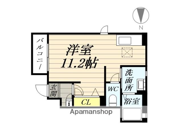 シャーメゾン・クローシュ(ワンルーム/1階)の間取り写真