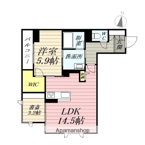 ベレオ大町(1SLDK/4階)の間取り写真