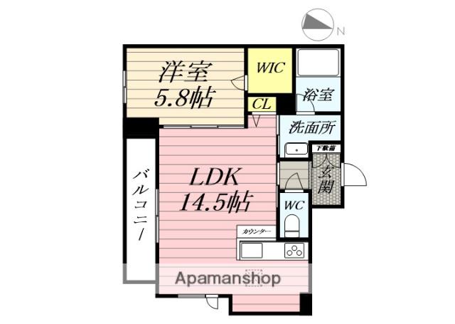 コンフォール木町(1LDK/1階)の間取り写真