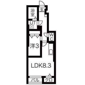 レジデンス南町(1LDK/1階)の間取り写真