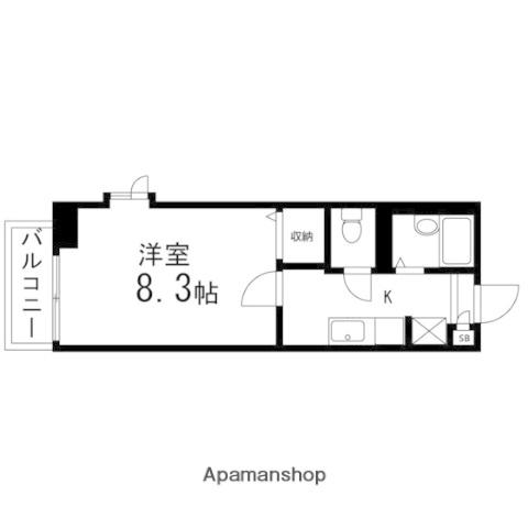 コーポイトウⅡ(1K/2階)の間取り写真