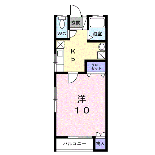 WINSTON(1K/1階)の間取り写真