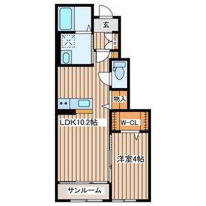 エクセランメゾン(1LDK/1階)の間取り写真