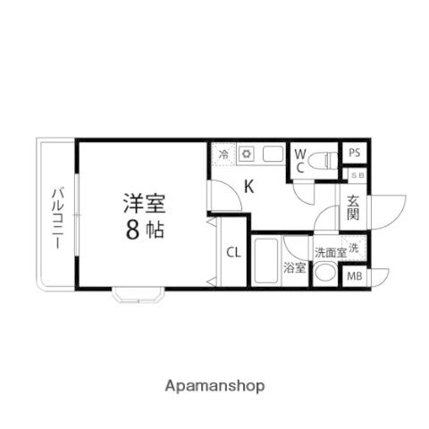 カレッジパーク12(1K/1階)の間取り写真
