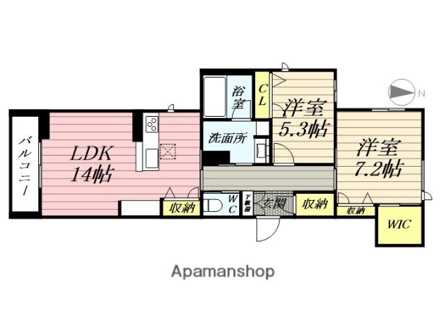 CLOU DE FORGE(2LDK/1階)の間取り写真