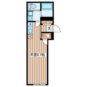 REFINA晩翠(ワンルーム/5階)の間取り写真