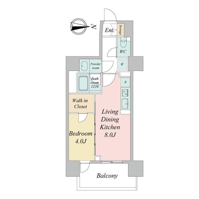 グランカーサ一番町(1LDK/11階)の間取り写真