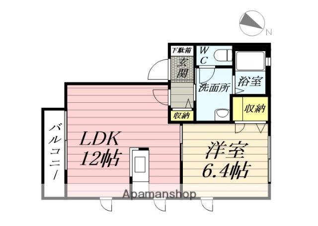 サングリーン鹿野Ⅴ(1LDK/2階)の間取り写真