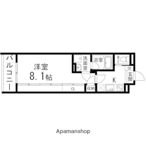 AL SOL泉中央(1K/3階)の間取り写真