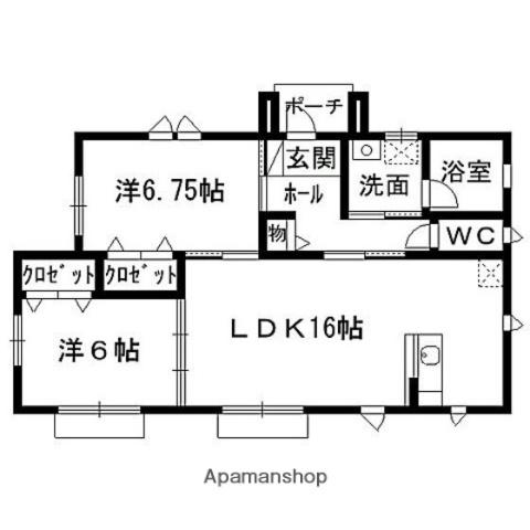 仙台市地下鉄南北線 泉中央駅 徒歩35分 1階建 築19年(2LDK)の間取り写真
