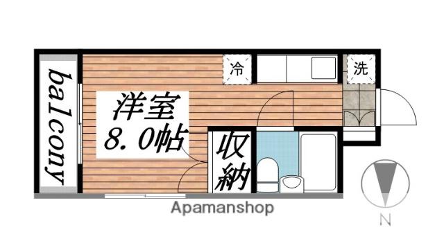 メゾン・ド・トラジェ(ワンルーム/3階)の間取り写真