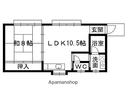 カーサ庄司(1LDK/2階)の間取り写真