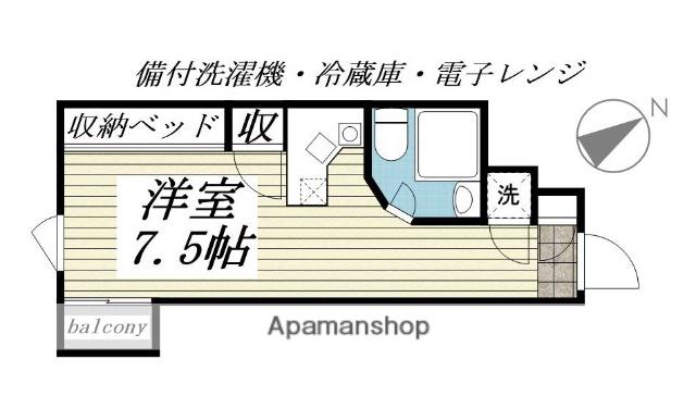 ラ・パルフェ・ド・東仙台(ワンルーム/3階)の間取り写真