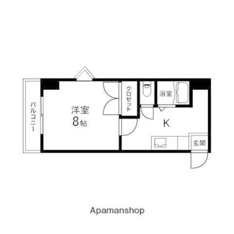 コンフォート五橋ステーション(1K/3階)の間取り写真