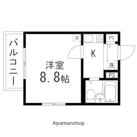 サンアムール・11(1K/3階)の間取り写真