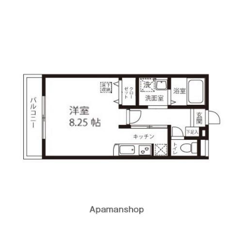 サルートオリンピア(ワンルーム/1階)の間取り写真
