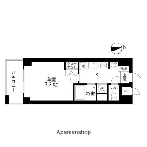 コンフォート榴ヶ岡ステーション(1K/12階)の間取り写真