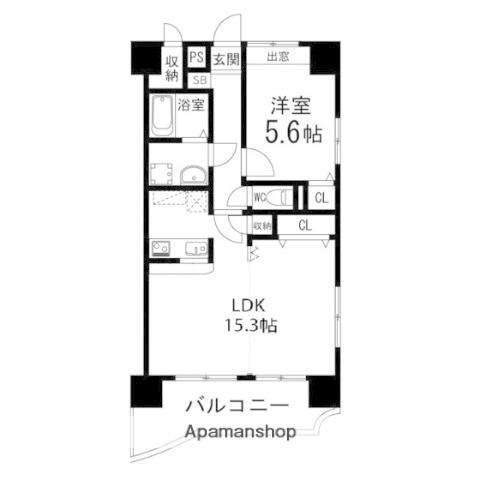 WILLDO高砂(1LDK/2階)の間取り写真