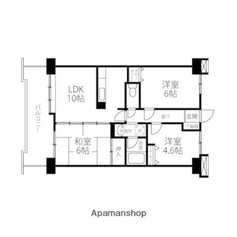 メゾン・K(3LDK/4階)の間取り写真