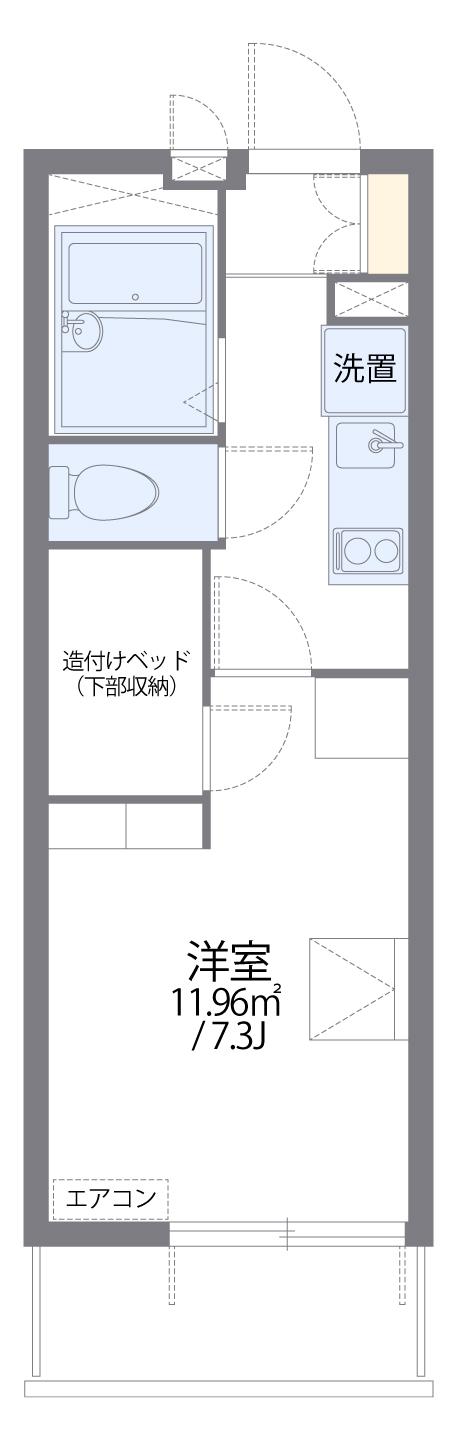 レオパレスりんぶん(1K/3階)の間取り写真