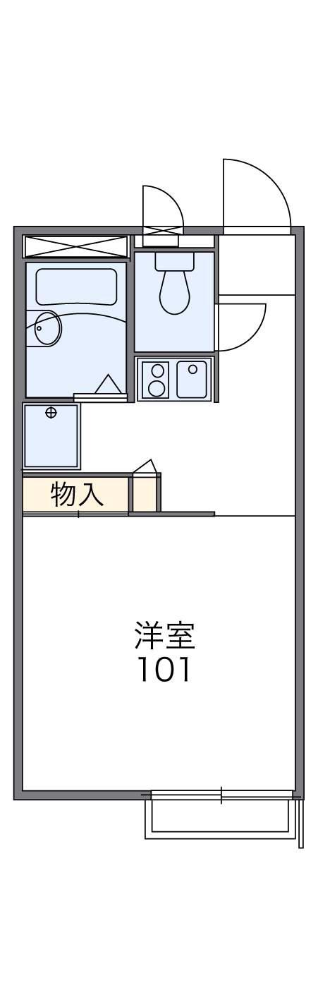 レオパレスクレイン(1K/2階)の間取り写真