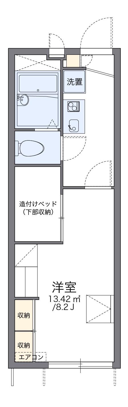 レオパレスミナミ(1K/1階)の間取り写真