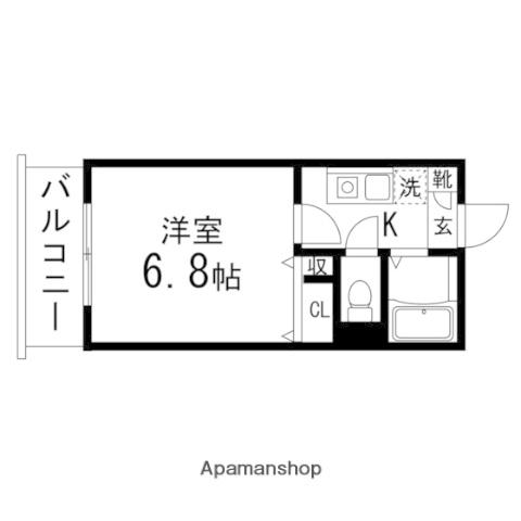 コンフォートKM(1K/2階)の間取り写真