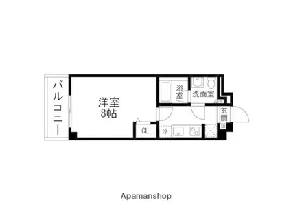 アーバンプラザ小田原(1K/2階)の間取り写真