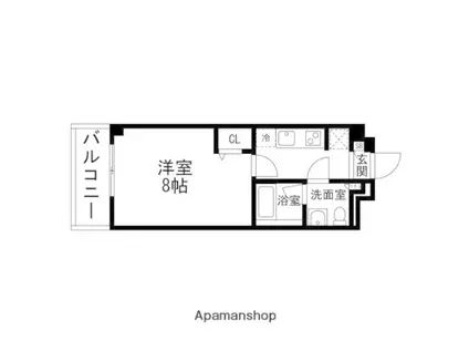 アーバンプラザ小田原(1K/3階)の間取り写真